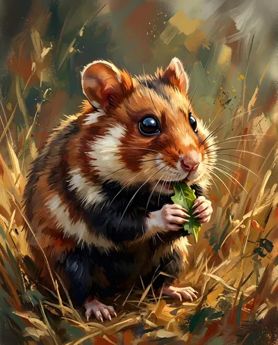 European Hamster Foraging in the Field