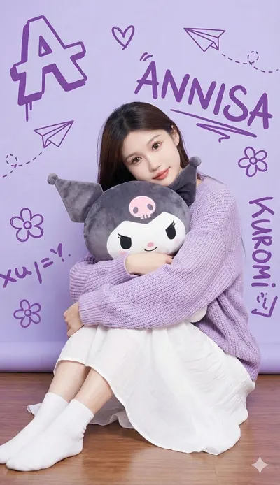 Cute K-pop Style Girlfriend Photo