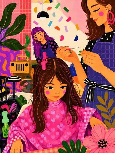 Cozy Salon Illustration