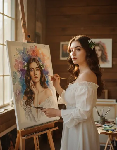 Self-Portrait at the Easel