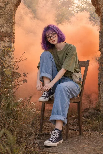 Portrait in Peach Smoke