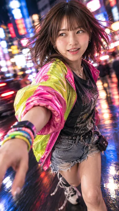Night-City Sprint Portrait