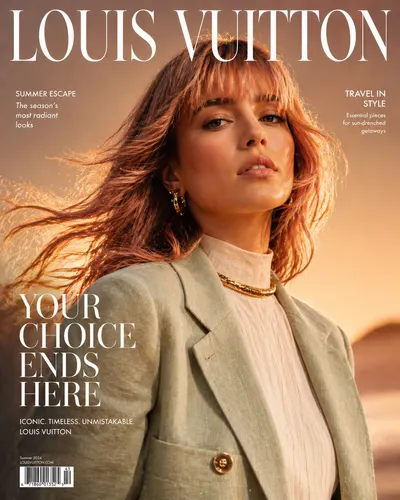 Louis Vuitton Style High-Fashion Magazine Cover
