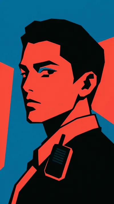 Tri Color Hardcut Portrait Poster Style
