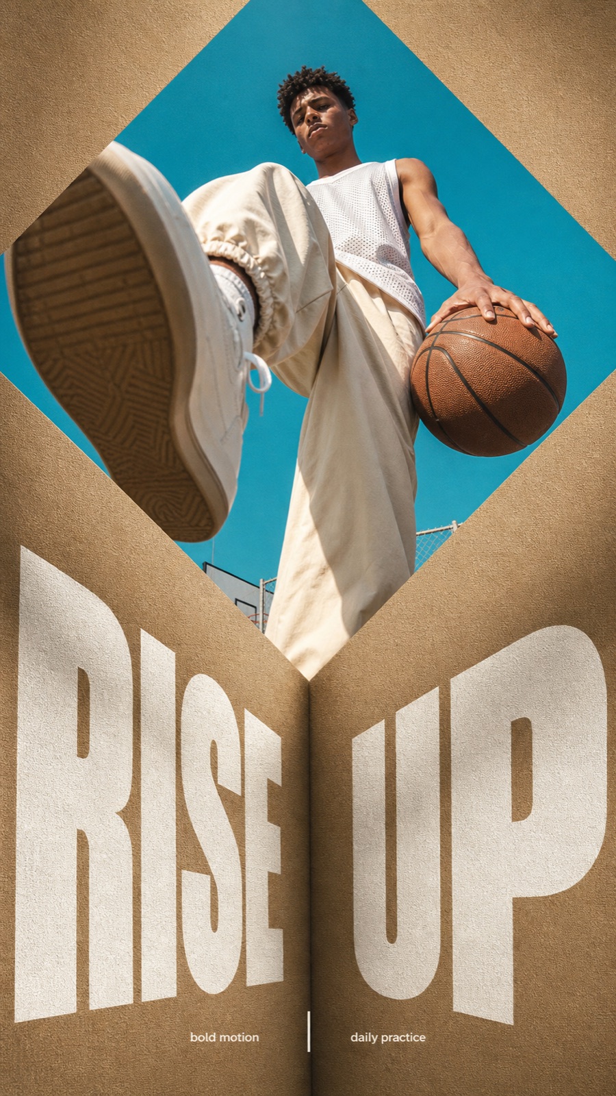 Folded Diamond Perspective Type Poster Style